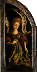 Gent-altertavlen. Tilbedelse af det mystiske lam: Cumaean Sibyl, 1432.