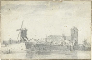 Udsigt over Dordrecht fra vandet