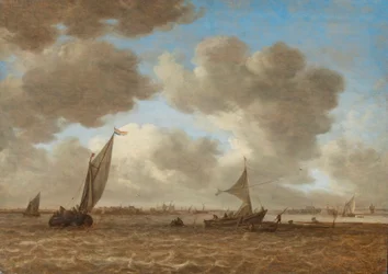 Udsigt over en urolig Haarlemmermeer-polder