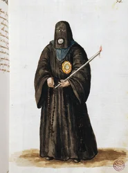 Broderskab af forbøn for krucifikset, grundlagt i den Hellige Treenigheds kollegiale kirke i Venedig, bind II, f 75, af Giovanni di Grevembroch eller Grevenbroch (1731-1807)