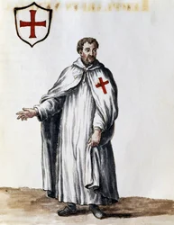 Templarridder, illustration fra kostumer af venetianere i næsten alle aldre, flittigt indsamlet og malet i det 18. århundrede, Giovanni di Grevembroch (1731-1807)