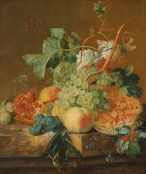 Stilleben med frugt