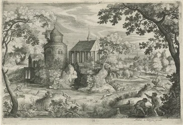 Hjortejagt ved et kapel