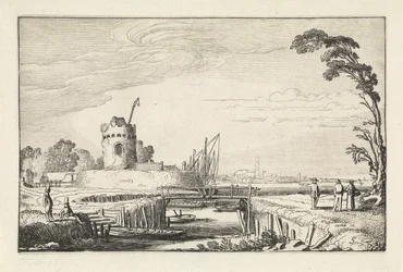 Figurer ved en havn og et tårn Landskaber (serietitel) Amenissimae aliquot requculae (serietitel)