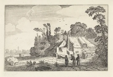 Figurer på en landevej ved en gård Landskaber (serietitel) Amenissimae aliquot requculae (serietitel)