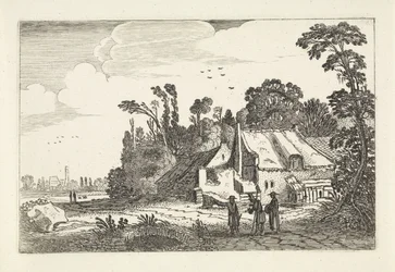 Figurer på en landevej ved en gård Landskaber (serietitel) Amenissimae aliquot requculae (serietitel)
