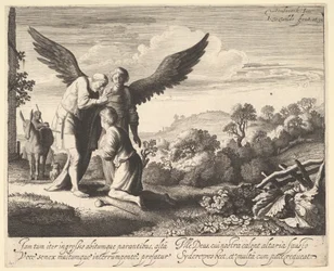 Tobias velsignet af blinde Tobit, 1620-41.