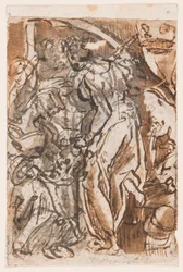 Rekto: Judith med hovedet af Holofernes; Verso: Foreløbigt design til titelplade i Seven Planets print-serien