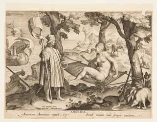 The Discovery of America, plade 1 fra "Nova Reperta" (New Inventions of Modern Times)