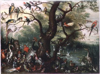Fuglekoncert (olie på kobber)