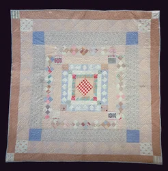 Patchwork quilt, ca. 1860 (tekstil)
