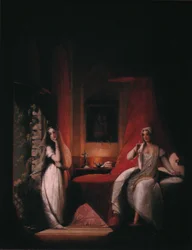 En scene fra Laurence Sternes roman "A Sentimental Journey Through France and Italy".