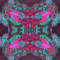 Flyvende fugl mønster maroon, 2015,