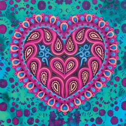 Folk Heart on green, 2016,