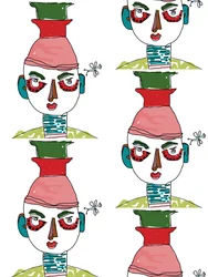 Faces in repeat, 2022 (photoshop)