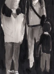 Holiday Shoppers, ca. 2017 (blæk på papir)