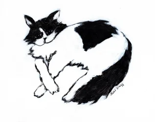 Thomas Lounging II, ca. 2019 (blandede medier på papir)
