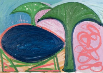 Loch and trees, 2007 (olie på lærred)