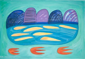 Mountains and Loch, 2015 (akvarel og gouache)