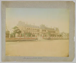 Imperial Hotel, Tokyo, Japan (håndfarvet sort/hvid foto)