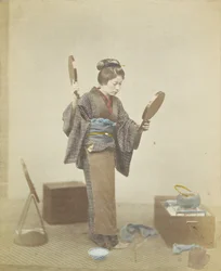 Japansk kvinde med spejle