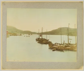 Onomichi, Bingo, Japan (håndfarvet sort/hvid foto)