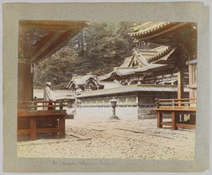 Tōshō-gū, Nikko, Japan (håndfarvet sort/hvid foto)