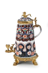 En sjælden, elegant monteret Imari kaffekande og låg (keramik)