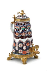 En sjælden, elegant monteret Imari kaffekande og låg (keramik)