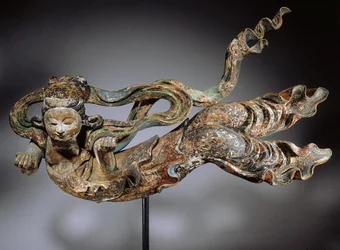Apsaras, 17.-18. århundrede (polykromt træ)