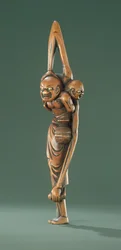 Ashinaga og Tenaga, Edo-periode (træ)