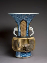 Fuglebur vase, ca. 1720 (blandet medier)