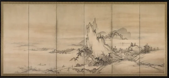 Chinese Landscape, en af et par seks-foldede skærme
