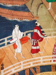 Osakazu Byobu - Japansk foldeskærm med otte paneler (maleri)