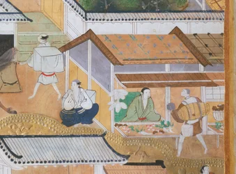 Osakazu Byobu - Japansk foldeskærm med otte paneler (maleri)