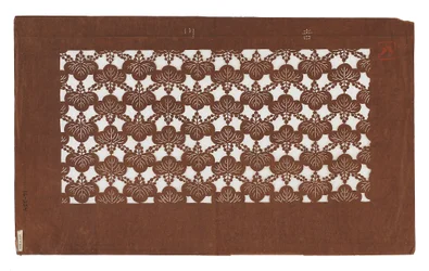 Papirstencil (katagami), slutningen af det 19. århundrede (Mulberry bark papir behandlet med persimmon Juice)
