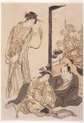 Tre figurer, ca. 1760-1810 (træsnit)