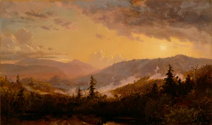 Solnedgang efter en storm i Catskill-bjergene, ca. 1860