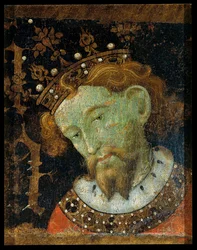 Alphonse III des Asturias, kaldet Le Grand - Alfonso III (1265-1291), konge af Aragon - Peinture de Jaume (Jaime) Mateu (1382-1452) - 1427 - Tempera på panel - 56,5x45,2 - National Museum of Art of Catalonien, Barcelona