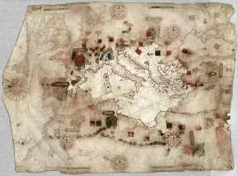 Portolankort af Jaume Olives (1550)