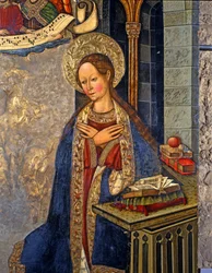 Bebudelsen,1457 (tempera på træ)