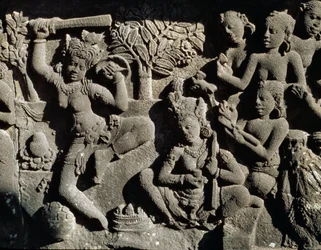 Relief fra det hinduistiske tempel