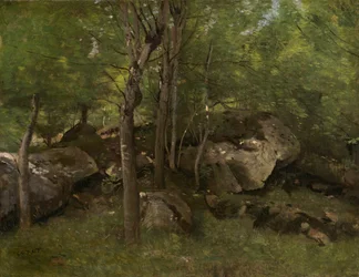 Klipper i skoven Fontainebleau