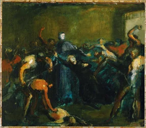 Monseigneur Darboy i fængsel (olie på lærred)