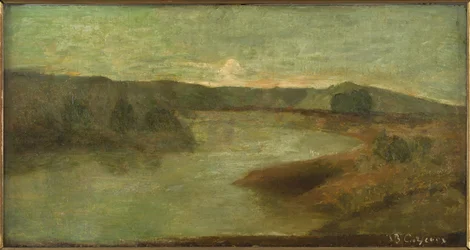 Flod, Italien, mellem 1856 og 1862 (olie)