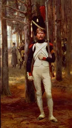 Foot Grenadier of the Imperial Guard, af Edouard Detaille