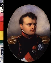""Portræt af kejser Napoleon I Bonaparte (1769-1821)"" Akvarel og Gouache-maleri af Jean Baptiste Isabey (1767-1855) Det tidlige 19. århundredes Institut for Russisk Litteratur IRLI (Pushkin-Huset), Sankt Petersborg