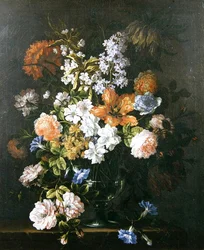 Blomsterstilleben (olie på lærred)