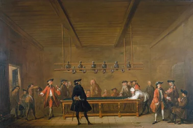 Billardspillet, ca. 1720 (olie på lærred)