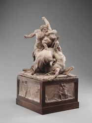 Hercules kæmper mod to kentaurer, ca. 1785 (terracotta)